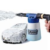 Ontel Carwash Cannon Foam Blaster Nozzle Gun - 5 Spray Settings for Cars, Trucks & Boats - Easy Rinse, No Residue!