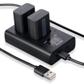 PHOLSY 2-Pack NP-FW50 Batteries & Charger for Sony Cameras: ZV-E10, a7 Series, a6000, RX10 & More