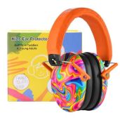 PROHEAR 032 Kids Ear Protection: Noise Cancelling Headphones for Autism & Toddlers - Comfortable Orange Ear Muffs