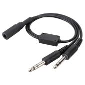 "Buy PUSOKEI Helicopter to General Aviation Headset Adapter Cable - Dual GA Plugs for AVCOMM, U 174 (3/16" Mic, 1/4" Speaker)"