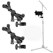Pack of 2 Hola! Music HM-MTH Microphone Stand & Tablet Holder - Fits 6-15 Inch Devices