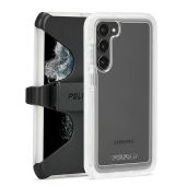 Pelican Voyager Samsung Galaxy S23 Case with Belt Clip & Stand - Clear, Anti-Yellowing Protection