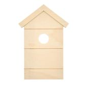 "Unfinished Plaid Wood Birdhouse Plaque - 10"x6.75" DIY Craft Project | Perfect for Arts & Crafts"