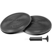 Primasole Balance Disc with Air Pump - 2 PCS Wobble Cushion for Stability Workout in Cool Grey