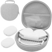 ProCase Hard Case for AirPods Max - Travel Carrying Bag with Earpad Cover & Mesh Pocket - Grey Protective Storage Solution
