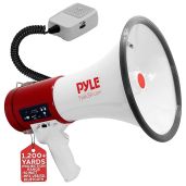 Buy Pyle 50W Megaphone with Siren & Detachable Mic - Portable Bullhorn for Police & Cheerleading - Rechargeable & Lightweight PMP57LIA