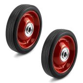 "QWORK 2 Pack 5" x 1.5" Premium Rubber Hand Truck Wheels - 88 lbs Capacity with Ball Bearings"