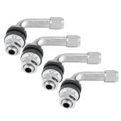 Qiilu 90 Degree Tire Valve Stems - 4pcs for Cars & Motorcycles | Durable & Easy to Install