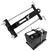 Qiilu Universal Adjustable Crossbar Battery Hold Down Bracket for Cars, SUVs & RVs - 11in Length