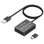 RYXN USB to Optical SPDIF Toslink & 3.5mm Audio Adapter for PS5, PS4, NS, Laptop & Phone - USB-A & USB-C Compatible