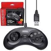 Retro-Bit Sega Genesis USB Controller - 8-Button Arcade Pad for Mini, Switch, PC, Mac & More