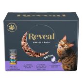 Reveal Natural Wet Cat Food: Grain-Free, Limited Ingredient Fish & Chicken Pouches - 12 Count, 2.47 oz Each