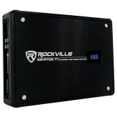 Rockville Krypton T1 1600W Peak Car Amplifier with Voltmeter - 400W RMS, 2 Channel Power Boost
