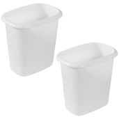 Rubbermaid 6 Quart Heavy Duty Wastebasket Trash Can - 2 Pack for Bedroom, Bathroom & Office
