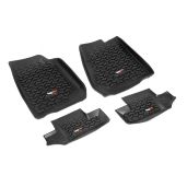 Rugged Ridge Floor Liner Set for Jeep Wrangler JK (2007-2018) | All-Terrain, 4-Piece, Black | Model 12987.02