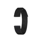 SAMSUNG Galaxy Watch 6, 5, 4 Series Fabric Band, Slim, Nylon, Reflective Smartwatch Replacement Strap for Men and Women, One Click Attachment, Small/Medium, ET-SVR93SBEGUJ, Black