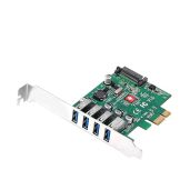 SIIG Dual Profile USB 3.0 4-Port PCIe Expansion Card for Windows Desktop - Fast 5Gbps Adapter (JU-P40A11-S1)