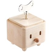 SOFTALK Wooden Music Box - 18-Note Wind-Up Gift for Christmas, Birthdays & Valentine's Day - Castle in The Sky Tune