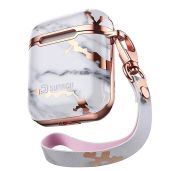 Suritch AirPods Case: Cute Marble Design, Slim Shockproof Protection & Front LED Visibility for 1st/2nd Gen