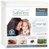 SafeRest Twin Zippered Mattress Protector - Waterproof, Breathable & Noiseless Cover for 9-12 Inch Mattresses