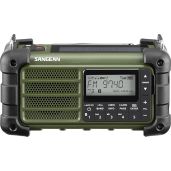 Buy Sangean MMR-99 Emergency Radio: AM/FM, Bluetooth, Weather, Multi-Powered - Forest Green