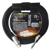 "Santo Angelo 25ft ANGL HG Straight 1/4" Plug to XLR Female Microphone Cable - High-Quality Audio Connection"