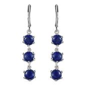 Shop LC Lapis Lazuli Earrings - Platinum Plated Dangle Drop Earrings for Women | Perfect Christmas Gifts