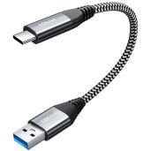 1ft USB C to USB Cable 10Gbps - Fast Charging for iPhone 15/16, Samsung Galaxy S23/S22, & More