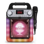 Portable Karaoke Machine with Bluetooth & LED Lights - Perfect for Adults & Kids | Singing Machine