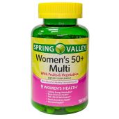 Spring Valley Women's 50+ Multi with Fruits & Vegetables - 150 Tablets Dietary Supplement for Optimal Health