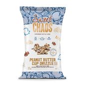 Sweet Chaos Peanut Butter Cup Drizzle Popcorn - 5.5 oz Bag (Case of 12) | Irresistible Snack Treat!
