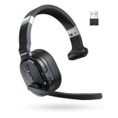 TECKNET Trucker Bluetooth Headset: AI Noise Canceling, 70H Battery, Mute Mic for PC & Phone - All Day Comfort!