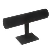 Stylish TENINYU Black Velvet Jewelry Display Stand: T-Bar Bracelet, Necklace, Earring & More for Home Organization