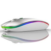 TENMOS Wireless Bluetooth Mouse: Slim Dual Mode, Rechargeable, Silent, Type C for Laptop/MacBook/iPad - Fast & Efficient!