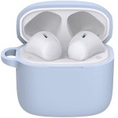 TOZO A3 Silicone Case: Shockproof Soft Skin Cover for Earbuds with LED & Keychain - Blue