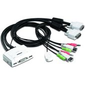 TRENDnet 2-Port DVI USB KVM Switch Kit: Control 2 PCs with Audio, Hot-Plug, Auto-Scan - Compatible with Windows, Linux, Mac