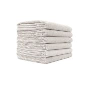 Microfiber Spa & Yoga Towels - Soft, Absorbent, Fast-Drying 6-Pack | Ideal for Gym, Spa, & Resort Use - 16x27 inches, Ice Grey
