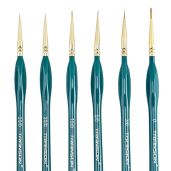 Transon 6pcs Detail Thin Paint Brush Set for Miniature Craft & Art - Perfect for Precision Painting