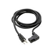 Tripp Lite 14-ft Standard Power Cord 10A 18AWG NEMA 5-15P to Right Angle IEC-320-C13 - Reliable Computer Connection