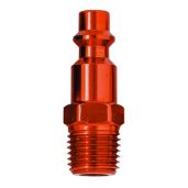 "Tru-Flate 12-224R 1/4" I/M Design Plug - 10 Pack Red Bulk for Air Tools"