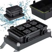 True Mods 12V DC Waterproof Relay Box - 6 Bosch Style Relays & ATC/ATO Fuse Holders for Cars & Marine Use