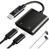 Twinkk USB C Splitter: 2-in-1 Audio & Charging Adapter for iPhone 15, Google Pixel, Samsung Galaxy & More