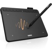 UGEE S640 Graphics Drawing Tablet: Battery-Free Stylus, 8192 Pressure Levels & 10 Express Keys for Mac, Windows & Android