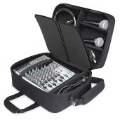 USA GEAR DJ Mixer Case - Customizable, Water-Resistant Bag for Behringer, Mackie, Yamaha & More