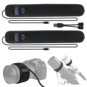 USB Fast-Warm 2in1 XL Dew Heater for DSLR Cameras - Anti-Condensation Bands for Canon, Nikon, Sony, Gskyer, Celestron