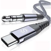 USB Type C to 3.5mm Audio Aux Cable 4ft for iPhone 15 Pro & Samsung Galaxy - Perfect for Car Stereo & MacBook