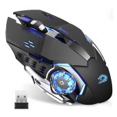 Uciefy Q85 Wireless Gaming Mouse: Ergonomic, 2.4G, LED, Silent, 3 DPI Settings - Perfect for Gamers!