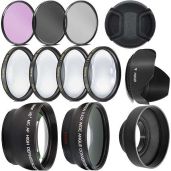 Ultra Deluxe Lens Kit for Nikon D3400/D3500/D5600 & Sony A7/A6000 - 7pc Filter Set, Wide Angle & Telephoto Lenses Included