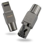VCELINK Tool-Free RJ45 Connectors for Cat 7 - 10 Gbps, Shielded, Reusable, 2-Pack for 23-22 AWG LAN Cables