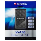 Verbatim 128GB Vx450 External SSD - Fast USB 3.0 mSATA Storage in Sleek Black Design
